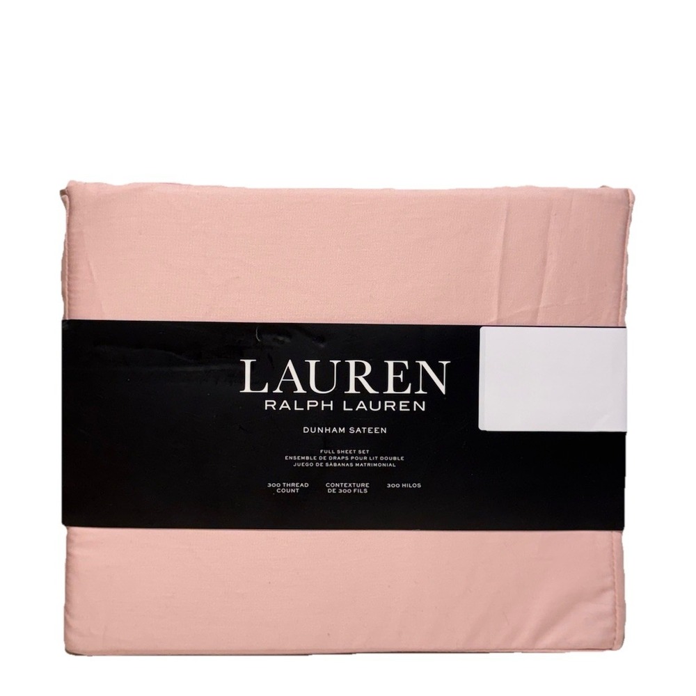 Lauren Ralph Lauren Pastel Peony Pink Full 4 Piece Sheet Set - New